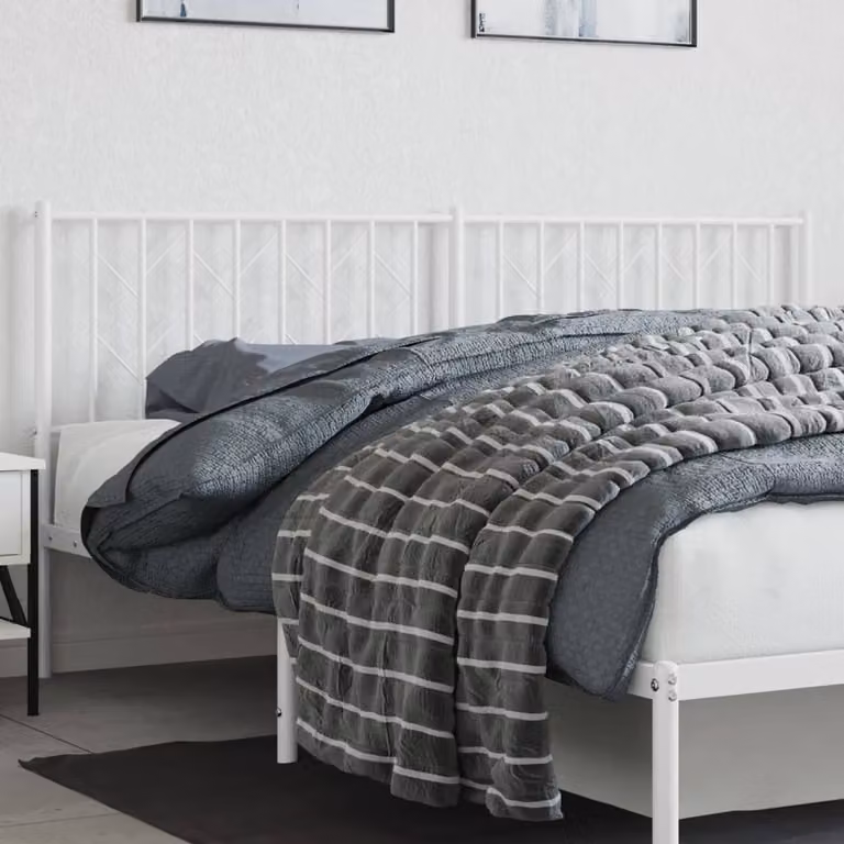 Testiera di ricambio in metallo vidaXL colore bianco per letto 180x200 cm