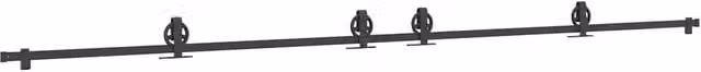 Kit di Binari per Porte Scorrevoli CFW3890098 in Acciaio Inox Nero Opaco da 400 cm