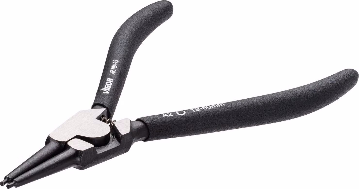 Pinza VIGOR per anelli di sicurezza V6510A-19 Lunghezza: 180 mm