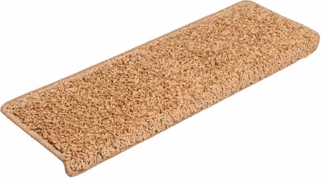 Set di 30 tappetini per scale vidaXL beige con bordo rettangolare, antiscivolo e fonoassorbenti, L: 65 cm, P: 40 cm, H: 2 cm