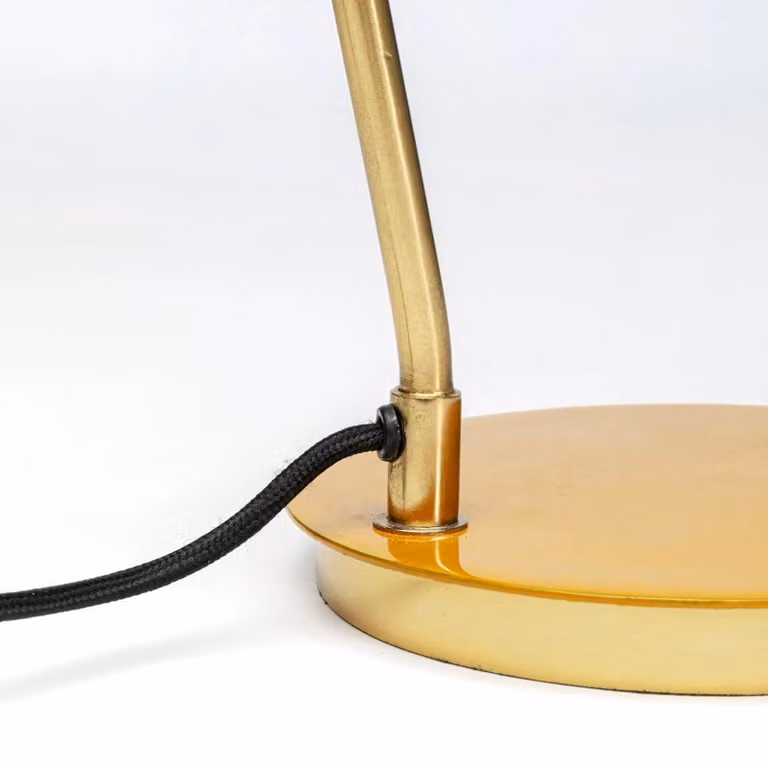 KARE Lampada da tavolo di design Demi, Giallo / Arancione, Soggiorno / Sala da pranzo, Metallo, Vintage, Lampada da tavolo
