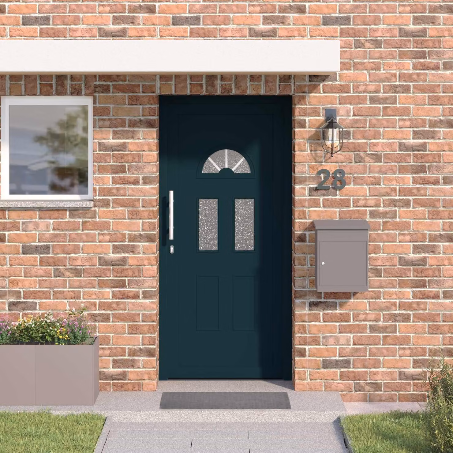Porta Frontale Antracite 110 x 210 cm PVC
