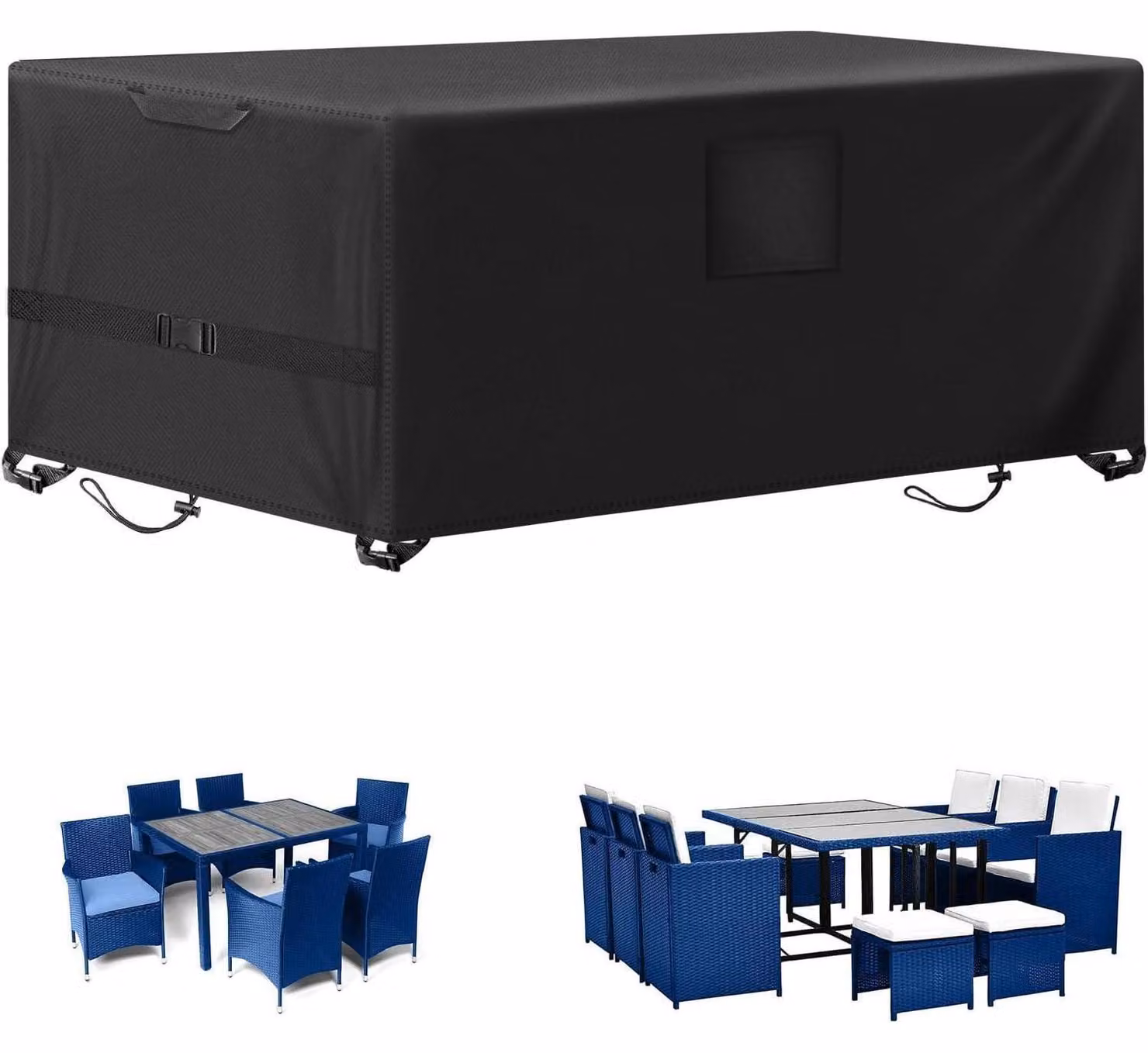 Kovshuiwe Copertura per mobili da giardino 230x165x70cm, impermeabile, antivento, protezione UV, tessuto Oxford 420D, per mobili da esterno, mobili