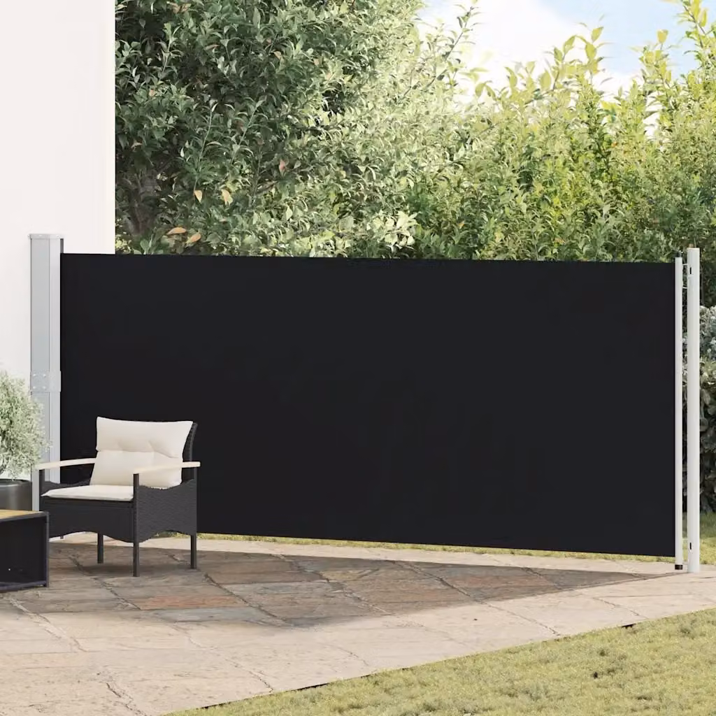 Tenda laterale retrattile DESIGN IN per patio in poliestere e acciaio, colore nero, L: 600 cm, H: 160 cm – 2