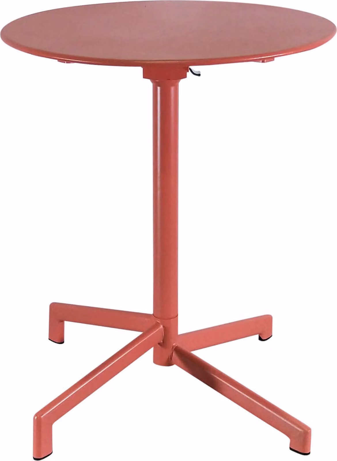 Milani Home - tavolo da giardino rotondo, Opera, diametro 60 cm, in acciaio, rosso corallo