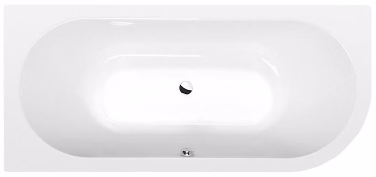 Vasca salvaspazio VIVA 185 x 80 x 47 cm, sinistra, bianco