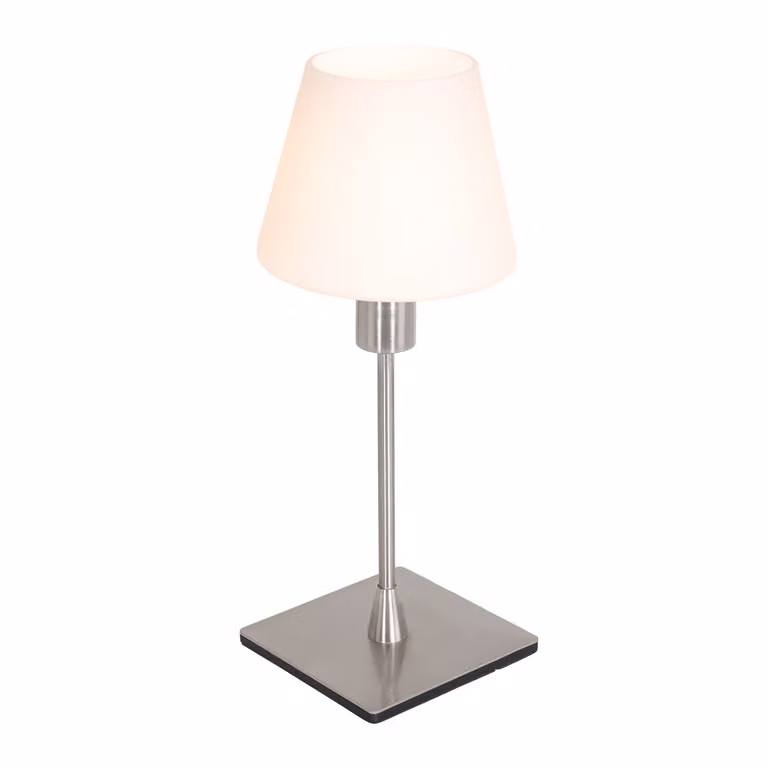 Lampada da tavolo - acciaio - Ancilla - vetro metallo - Ø 14cm - E14 - 3100ST - Steinhauer