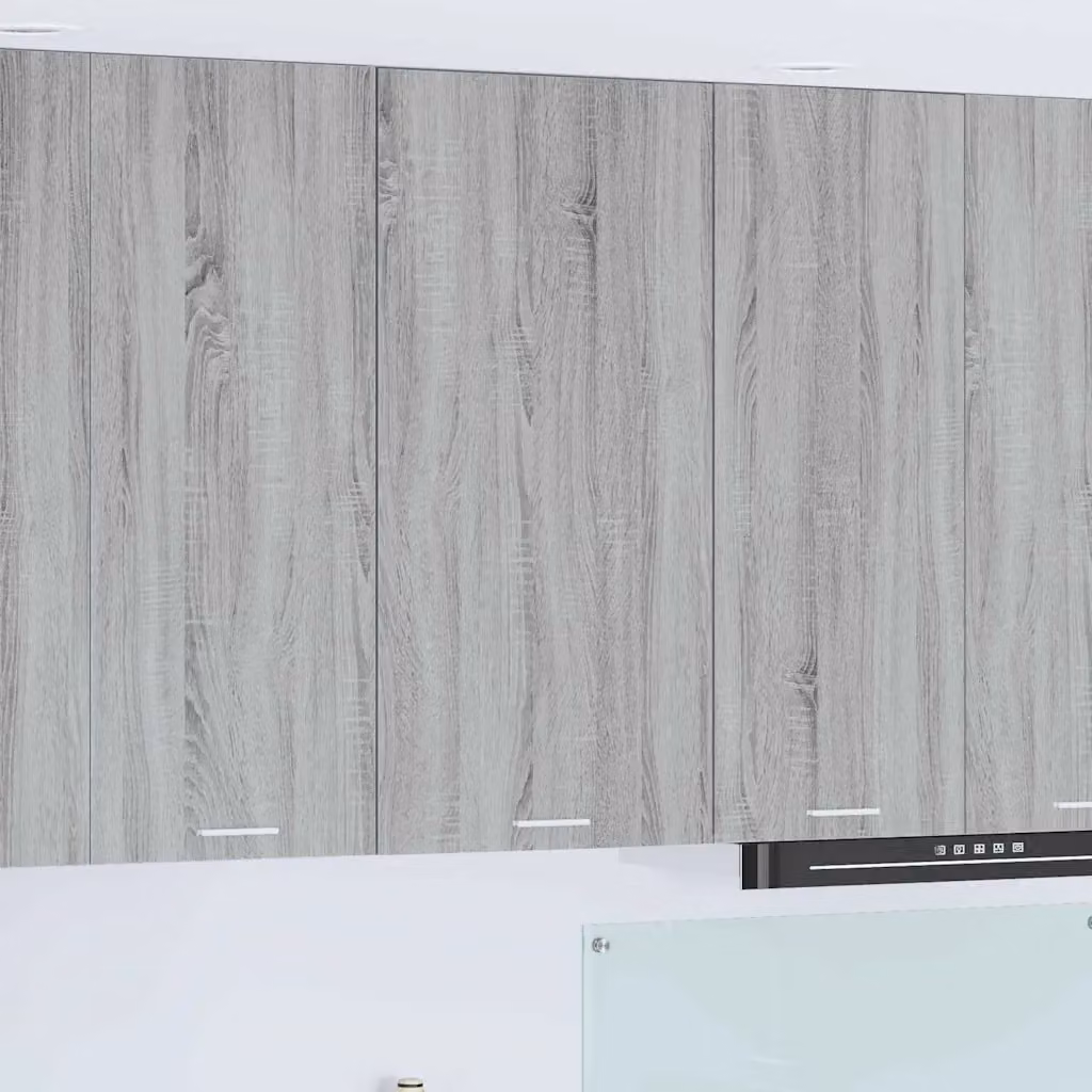 Armadio pensile da cucina moderno vidaXL in MDF, Grigio e Bianco, L 50 cm x P 31 cm x H 100 cm