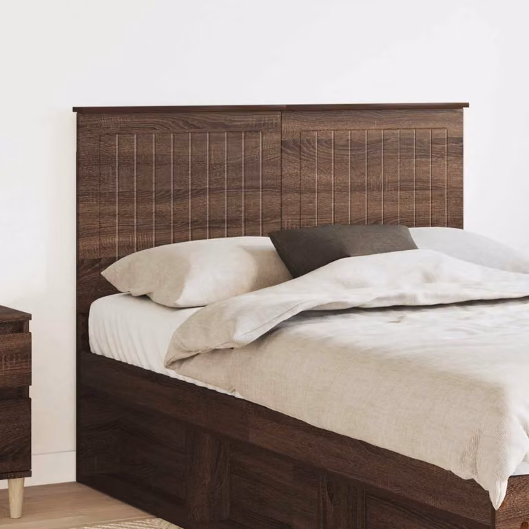 Testiera per letto moderna vidaXL in legno ingegnerizzato color rovere marrone L: 138 cm, H: 7 cm, P: 13,2 cm