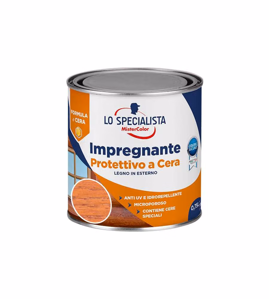 Lo specialista Impregnante Cera a solvente 0,75 l Mogano