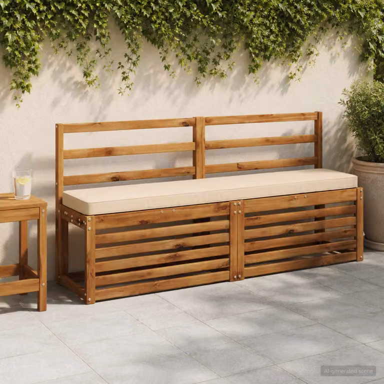 vidaXL Cuscino per Panchina a 1 Pezzo VUGHT 100% Poliestere Crema