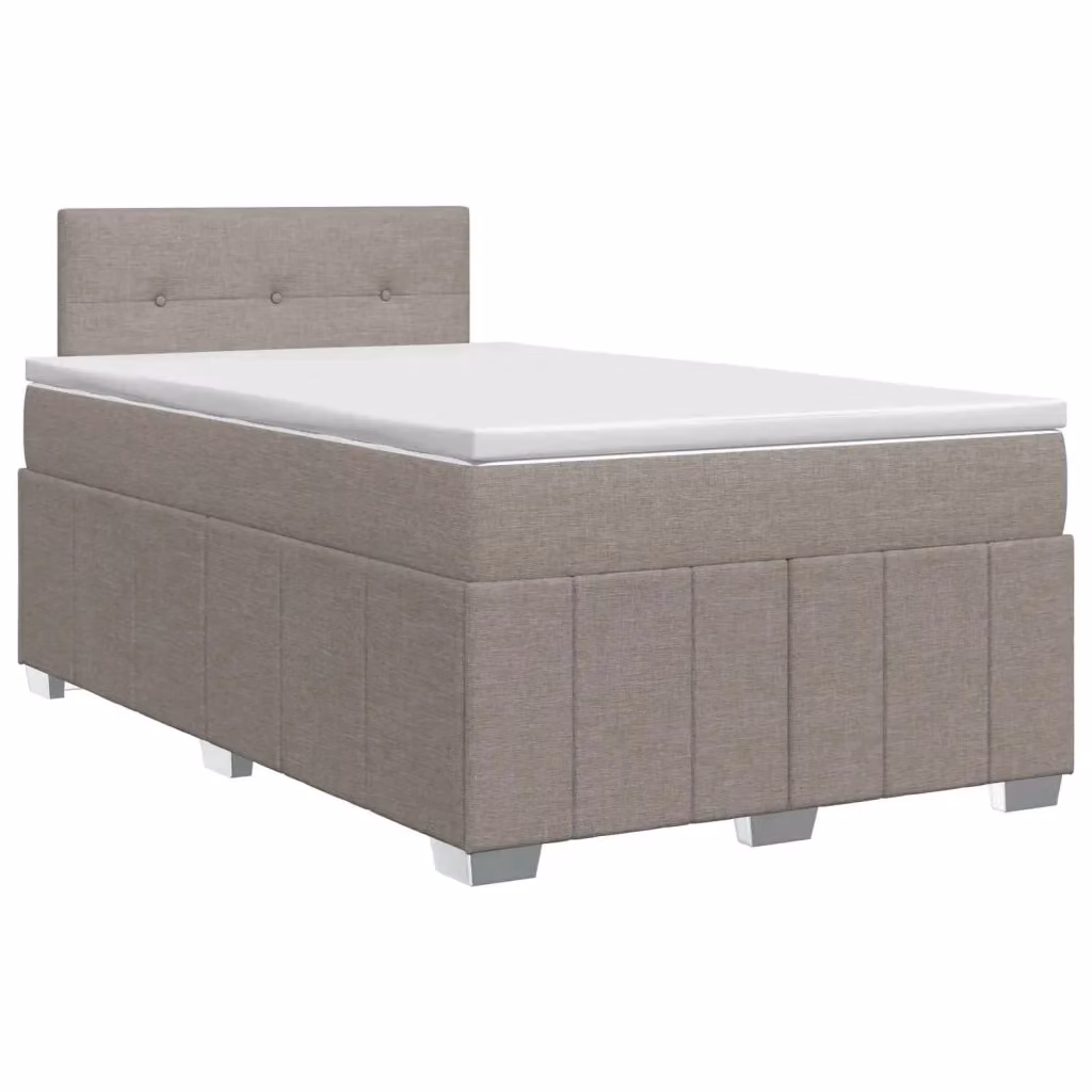 Letto box spring con materasso vidaXL in tessuto beige L/P: 120 x 200 cm – 2