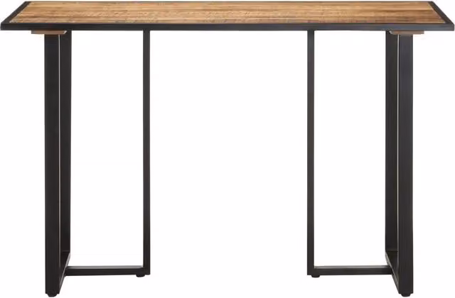 Tavolo da pranzo rettangolare vidaXL in legno di mango e metallo, marrone, L: 120 cm, P: 60 cm, H: 76 cm