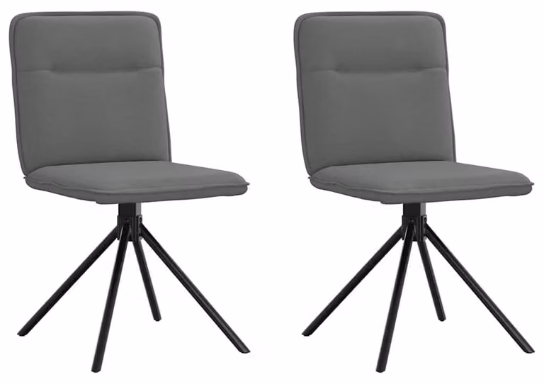 Set di 2 sedie da pranzo con rivestimento confortevole