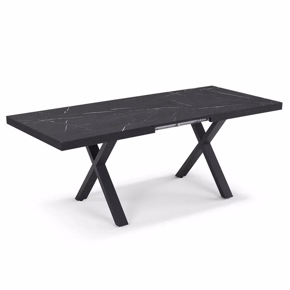Tavolo da pranzo allungabile modello PABLO Redokasa nero con top in melaminico opaco per cucina e soggiorno L/P: 160 x 90 cm, estensibile fino a 260 cm – 2