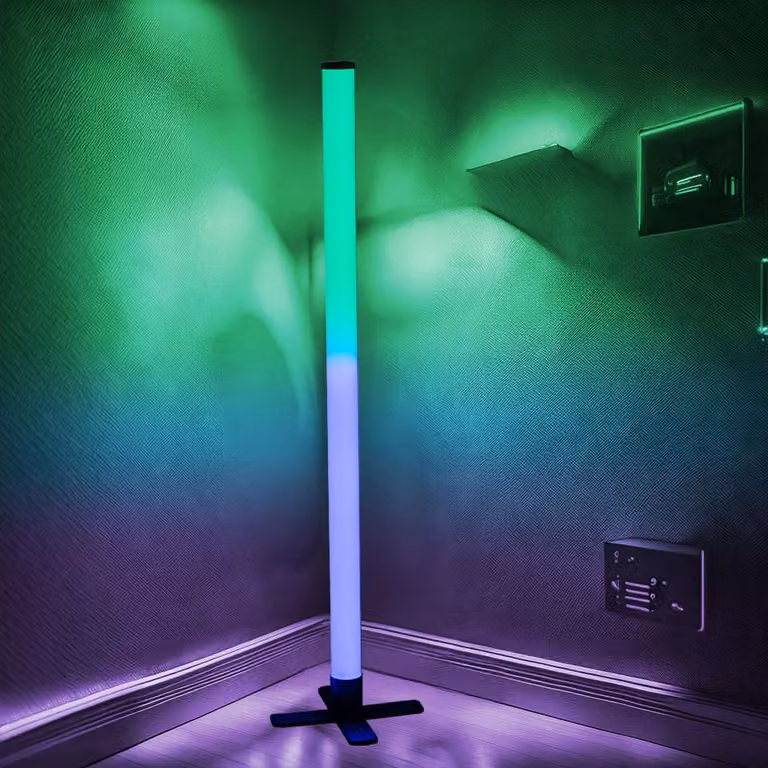 Lampada da parete/pavimento a LED RGB, telecomando, numerose modalità, H 103 cm