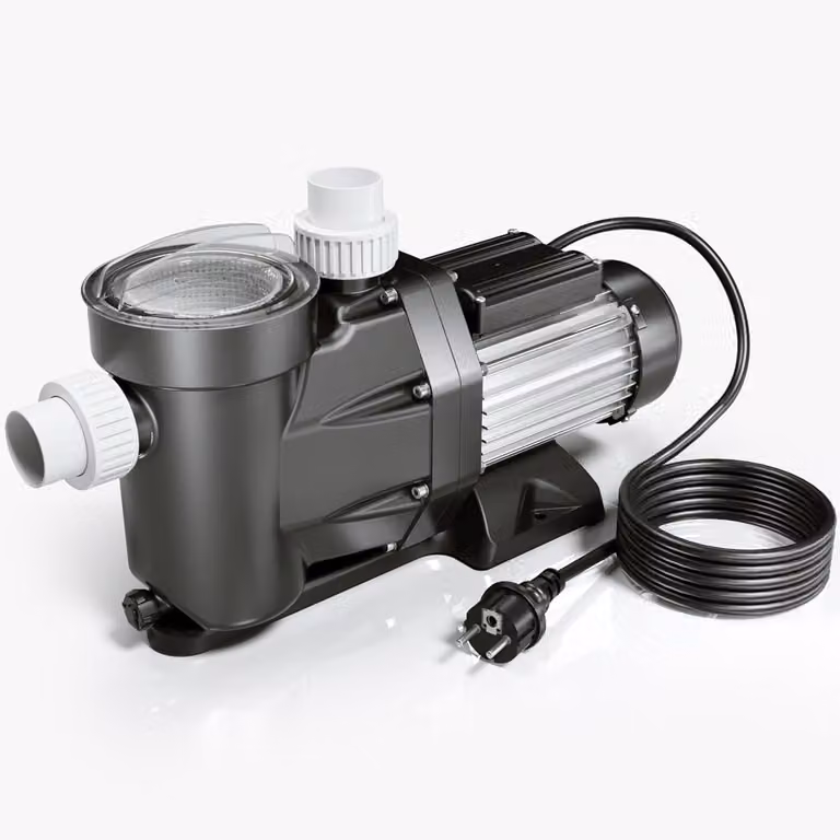 pompa per piscina da 19200 litri/ora, 750 W, con capacità di aspirazione di 3,5 metri; pompa filtro per piscine, pompa di circolazione con filtro integrato per le fibre