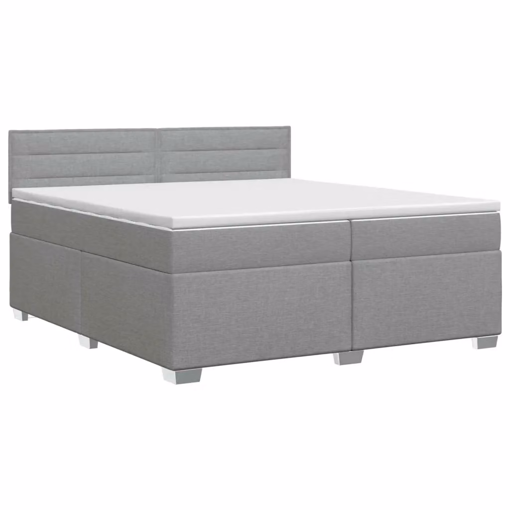 Letto box spring con materasso ibrido vidaXL Grigio Chiaro L/P: 200 x 200 cm – 2