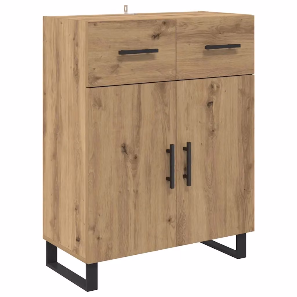 Credenza Buffet Moderna vidaXL in Legno Rovere Marrone L: 69,5 cm, P: 34 cm, H: 90 cm – 2