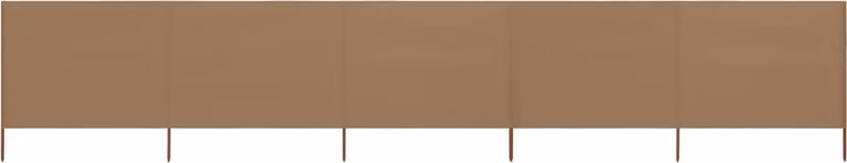 The Living Store 5 pezzi di tessuto frangivento 600 x 160 cm Taupe