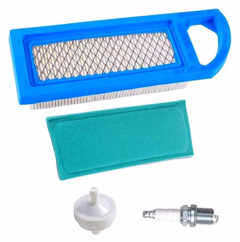 Filtro antipolvere pre-filtro e kit candele per macchinari da giardino