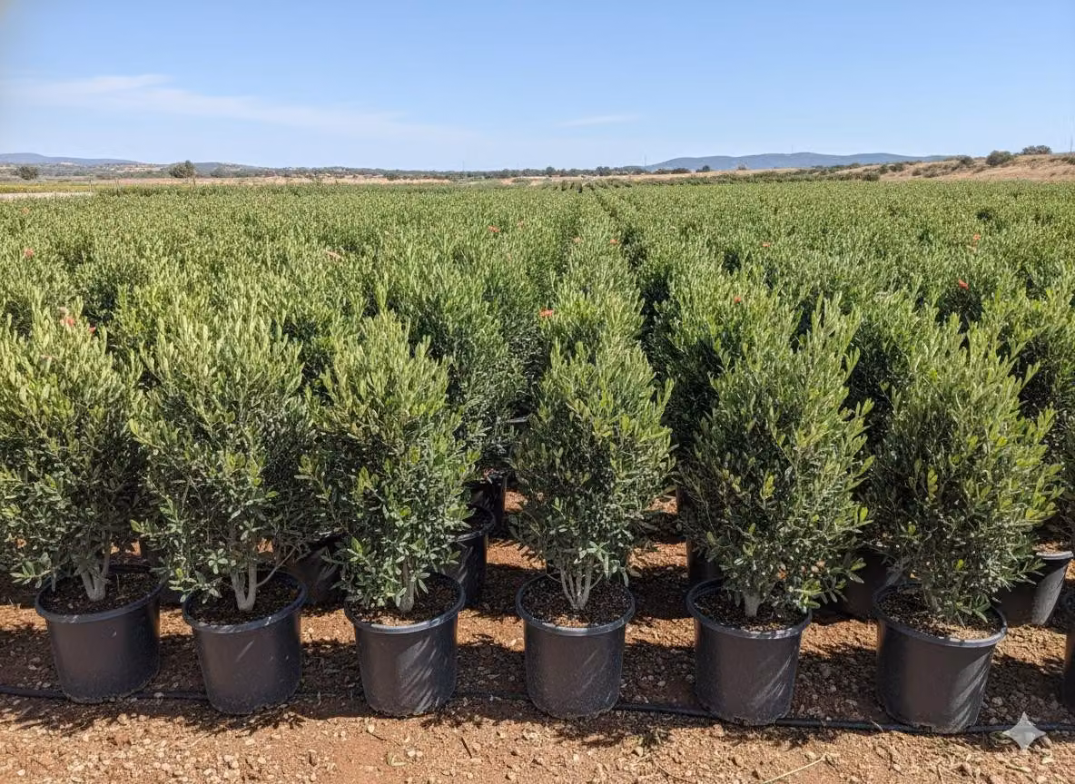 Sunny Tree - Olivo - Olea Europea in forma di arbusto - Altezza circa 100-120 cm incluso il vaso. - Resistente fino a -18 - Sempreverde