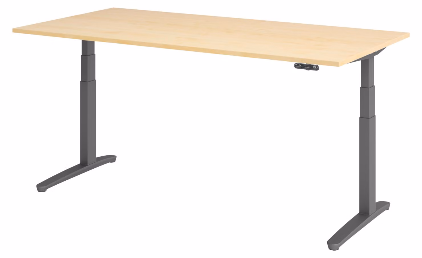 Scrivania elettrica bümö XBHM - Decorazione: acero, struttura: grafite, dimensioni: 200 x 100 cm