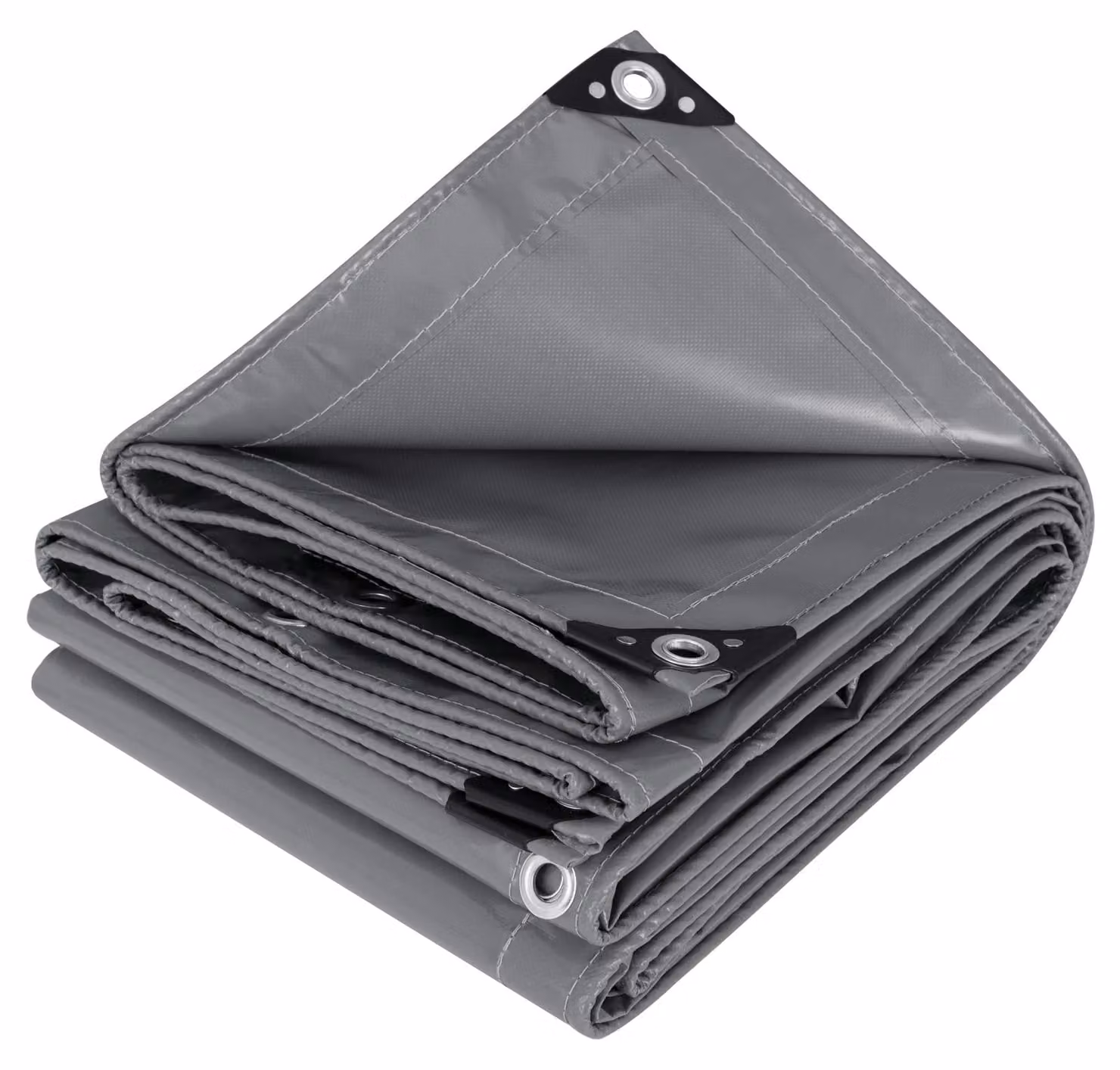 Telo in PVC - Vela parasole - Impermeabile - Rivestito in PVC - 4 x 6 metri - Grigio scuro - Adatto per giardino e campeggio