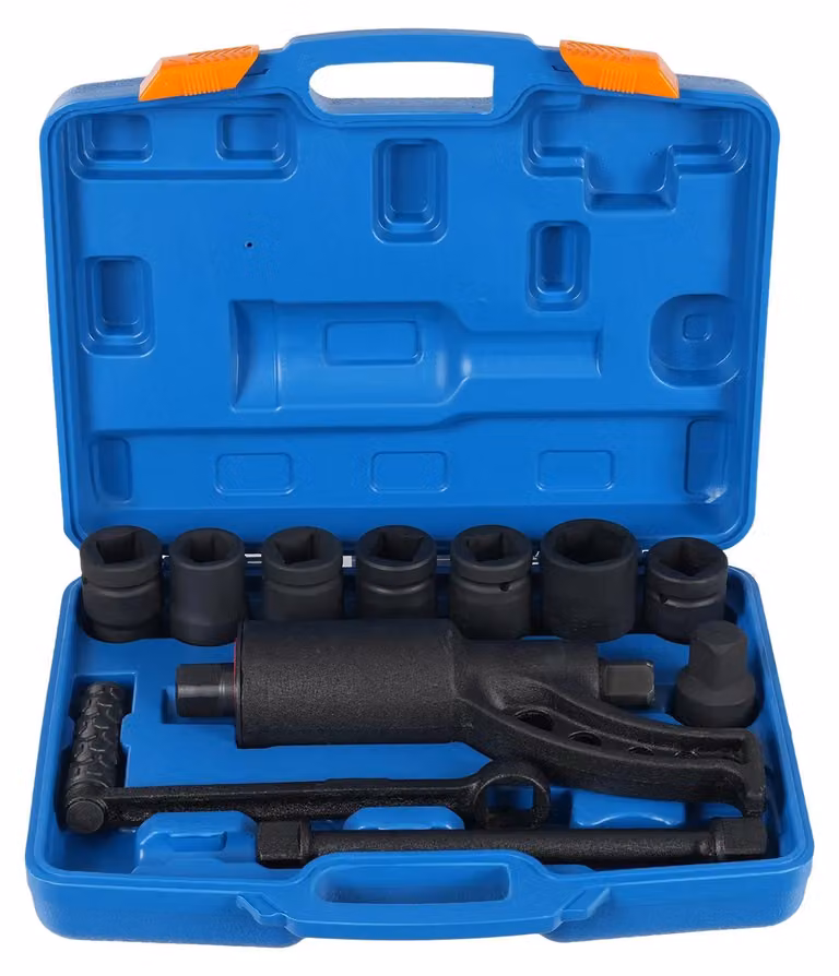 Set di chiavi per bulloni ruota, coppia di serraggio di 5500 Nm, compatibile con veicoli pesanti, colore nero