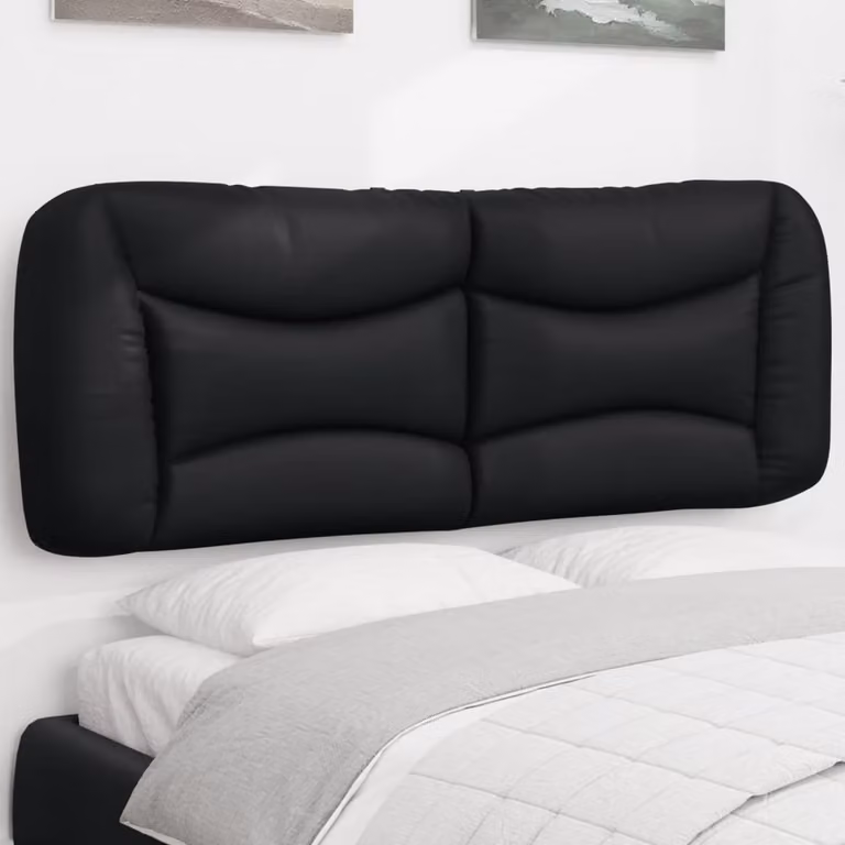 Cuscino testiera vidaXL in similpelle nera, Larghezza: 135 cm