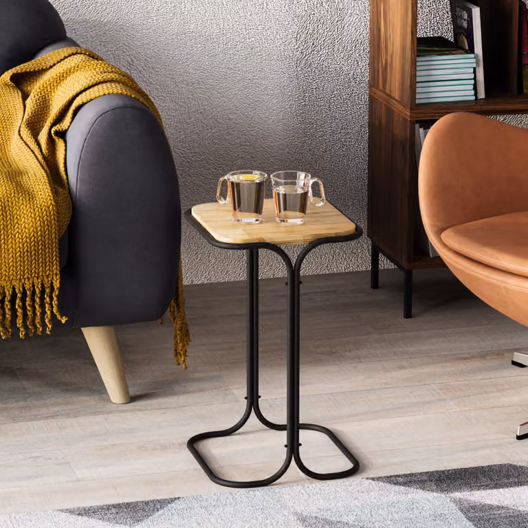 Skye Decor, Shb-001-A, tavolino, 100 % LEGNO, nero, 30 x 30 x 52 cm