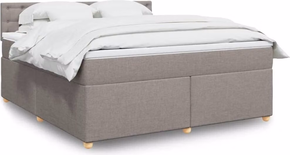 Maison Exclusive - Giroletto a Molle con Materasso Tortora 180x200 cm in Tessuto