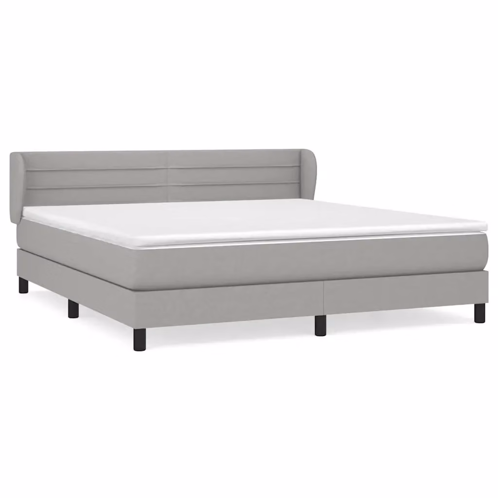 Letto Ibrido con Giroletto a Molle e Materasso vidaXL, Grigio e Bianco, L/P: 160 x 200 cm – 2