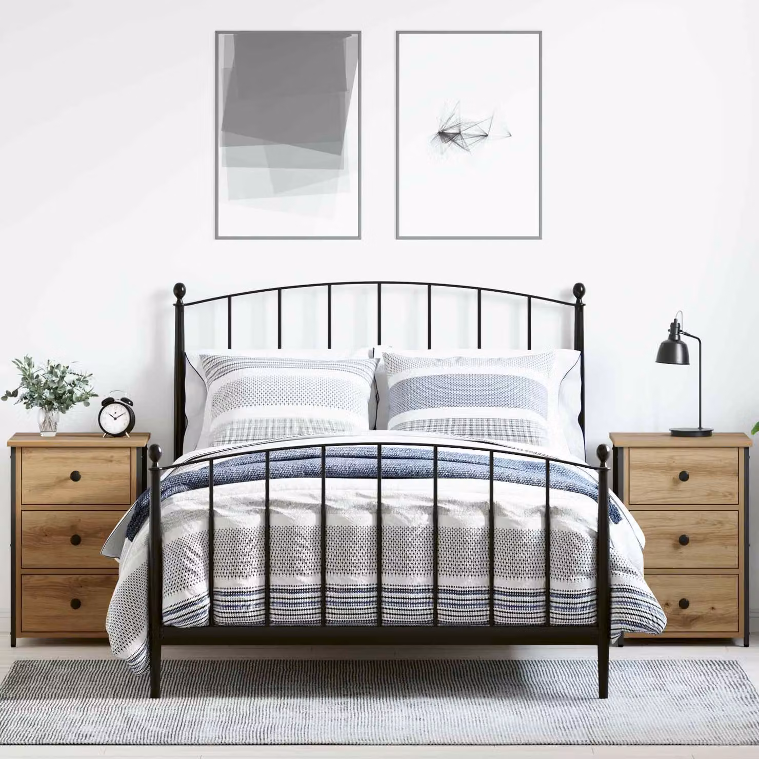 Set di 2 Armadi da Notte Moderni vidaXL in Colore Marrone L/P/H: 40 x 36 x 60 cm – 1