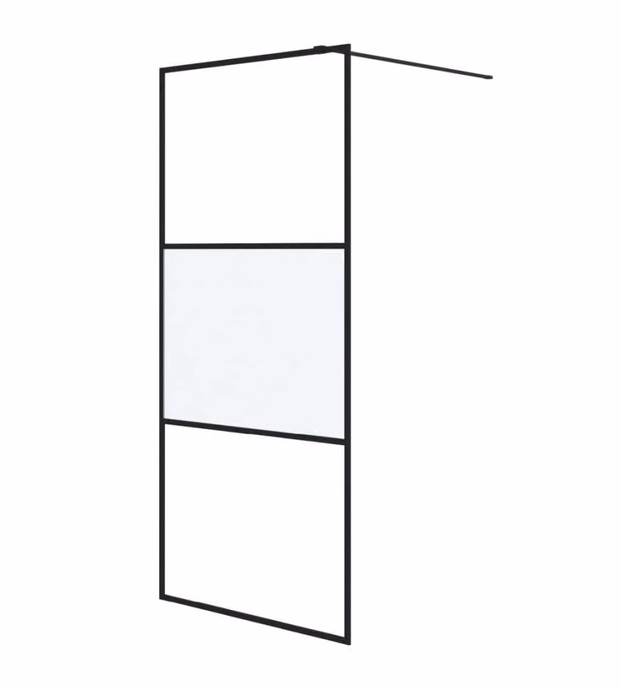 Parete Doccia Walk in vidaXL in Vetro Semi Smerigliato, L: 90 cm, H: 195 cm – 2