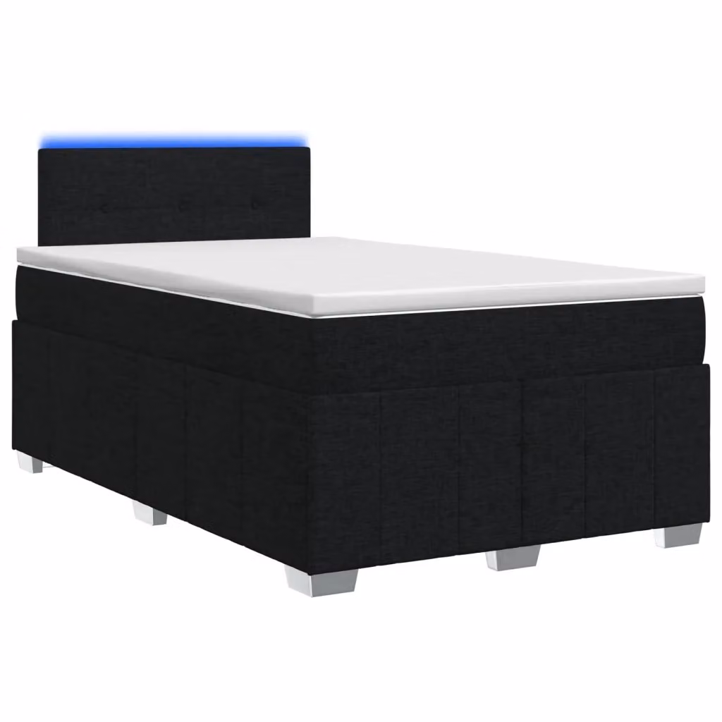 Letto box spring ibrido vidaXL con materasso e base contenitore, colore nero, L/P: 120 x 200 cm – 2