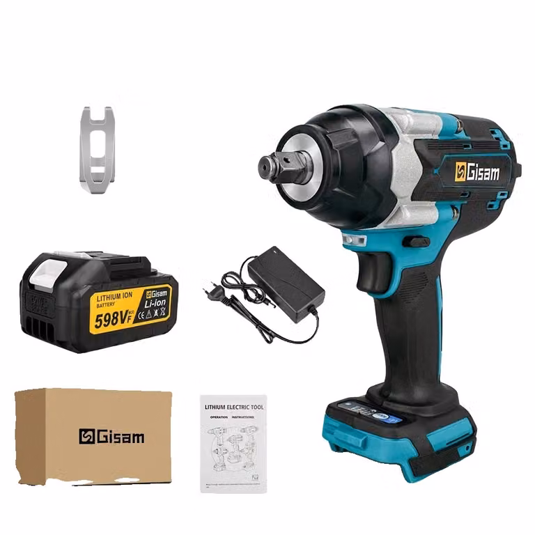 Avvitatore elettrico a impulsi, coppia 1800NM, motore senza spazzole, 1 batteria Imballaggio in cartone