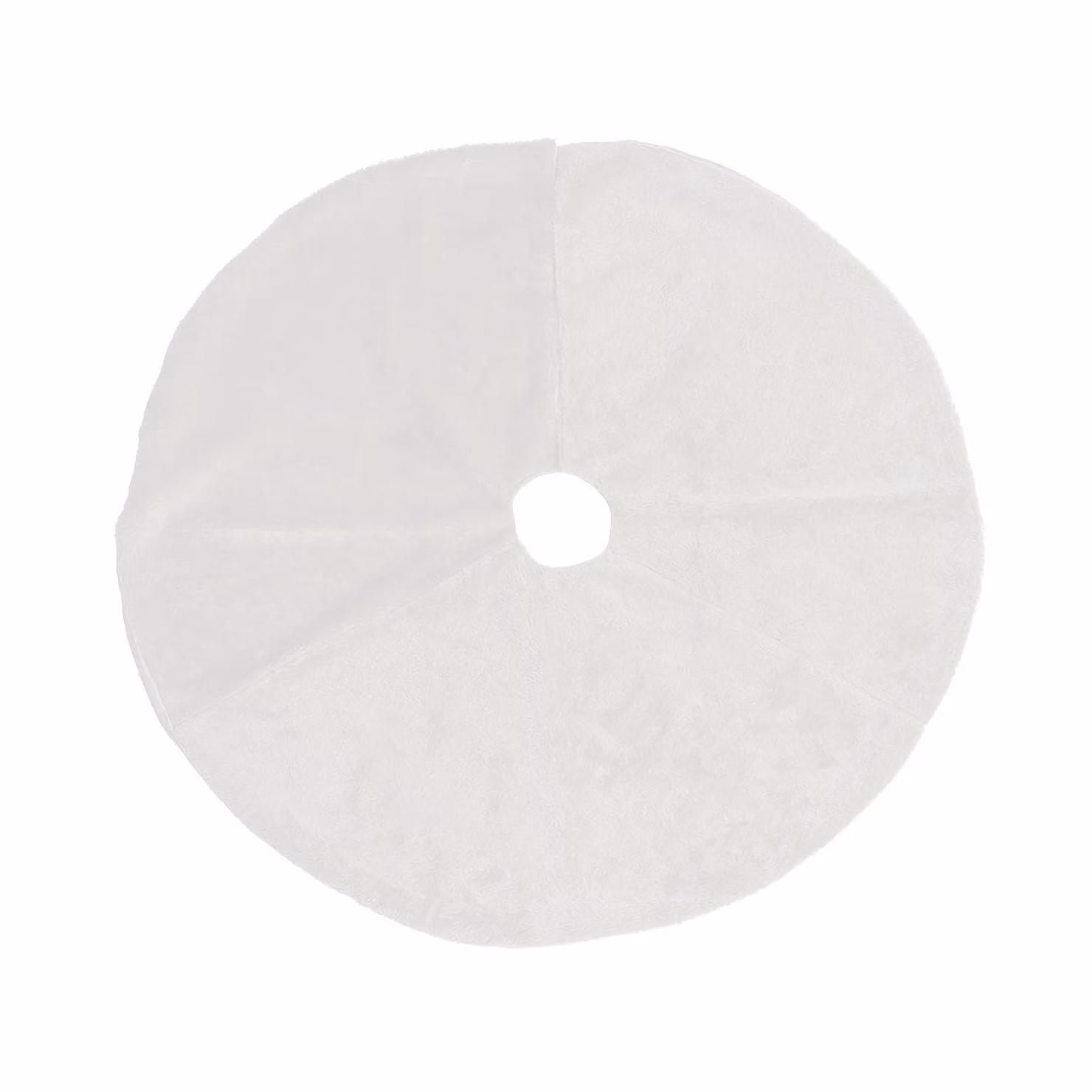Copribase per albero di Natale Vestiamo Casa Gran Natale Bianco Effetto Peluche Diametro: 90 cm – 1