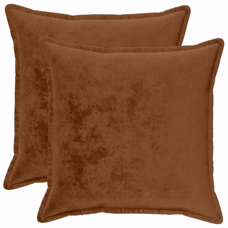 vidaXL Federa 2 pcs HOUTEN Marrone Chiaro 60 x 60 cm Flanella