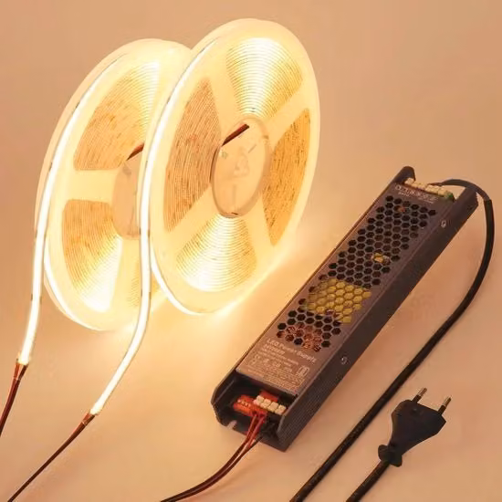 Striscia LED COB a 24V - Luce calda Bianco - 20M - Flessibile