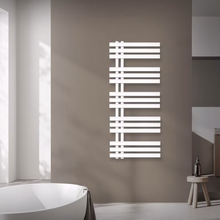 Radiatore da bagno LuxeBath Design, 500x1200 mm, bianco, incl. set di montaggio, senza elemento riscaldante