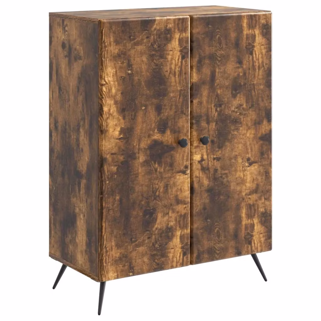 Credenza moderna vidaXL in rovere fumo e legno MDF, colore marrone, L: 66 cm, P: 34,5 cm, H: 90 cm – 2