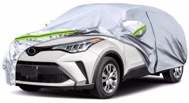 Copertura impermeabile per auto, compatibile con Toyota C-HR dal 2016 al 2025, modello SUV a 5 porte, colore argento