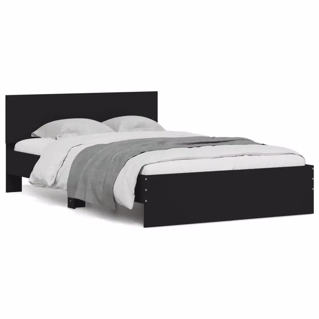Giroletto con Testiera vidaXL Nero L/P/H: 120 x 200 x 70 cm – 2