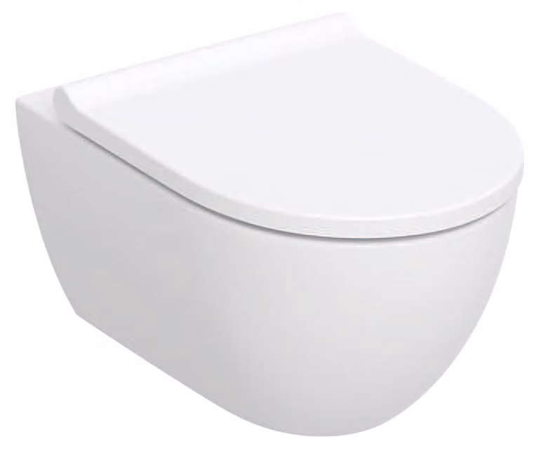 Ensemble de WC suspendu Geberit Acanto, y compris siège de WC, rinceur en profondeur, TurboFlush, 502.774.00.8, 502.774.00.8