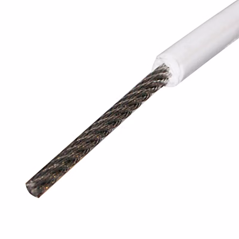 Fune in acciaio inox rivestita Tece bianca, diametro 3 mm, lunghezza 6 m, confezione da 100 pezzi – 2