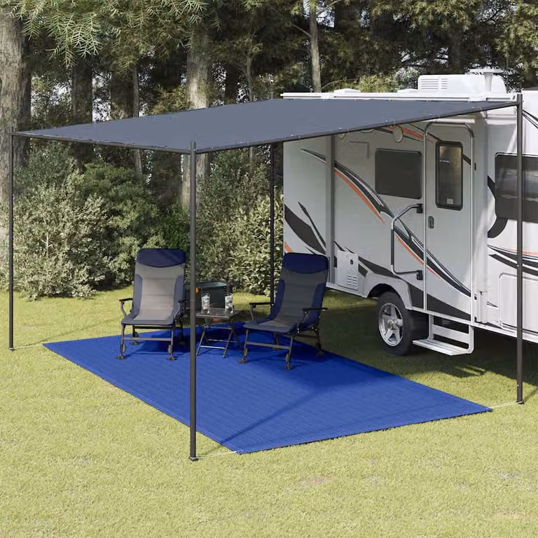 vidaXL Tappeto da tenda blu resistente ai raggi UV per giardino e terrazzo L: 250 cm, P: 350 cm
