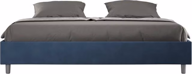 Letto Matrimoniale Extra Large Sommier 200x200 cm Senza Rete Azelia Blu