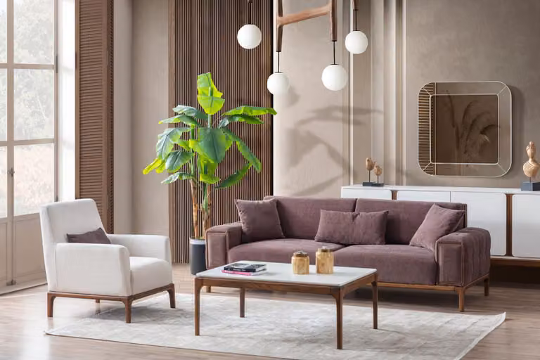 Wohnzimmer Set 3+1 Sitzer Couchtisch Sofagarnitur Sessel Modern Design