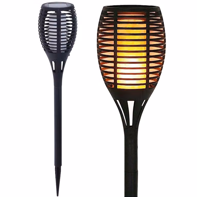 ProGarden luce da giardino luce solare torcia da giardino con punta di terra LED 58 cm FLAMMENEFFEKT ecologico